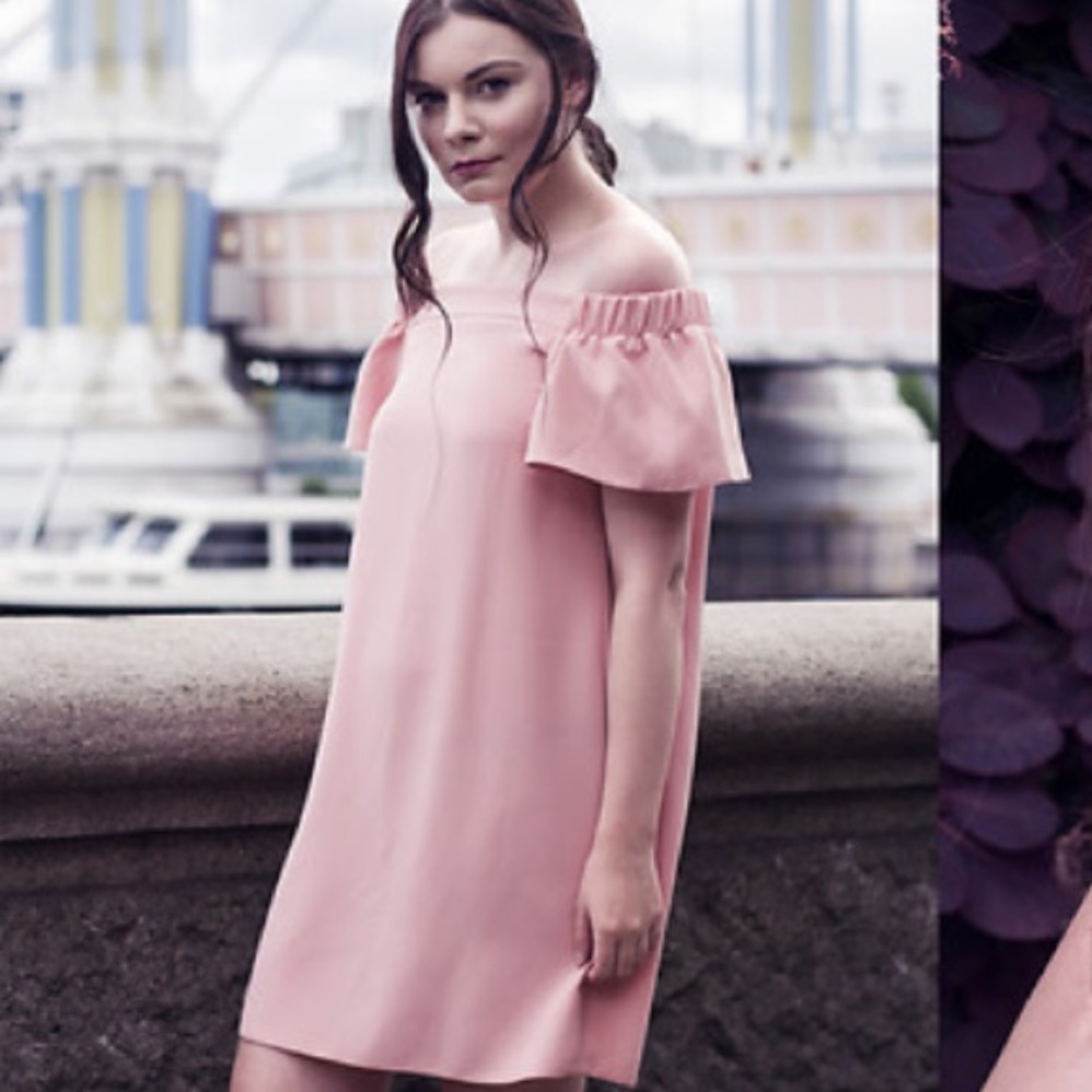 Topshop Off-shoulder dress